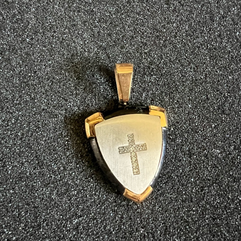English Laundry Stainless Steel Cross Pendant